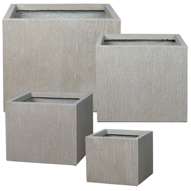 ΓΛΑΣΤΡΑ FIBERCLAY ΣΕΤ/4 ΜΠΕΖ ΤΕΤΡΑΓΩΝΟ - S:29x29x25, M:36x36x30, L:44x44x37, XL:55x55x44cm 20/ΠΑΛ