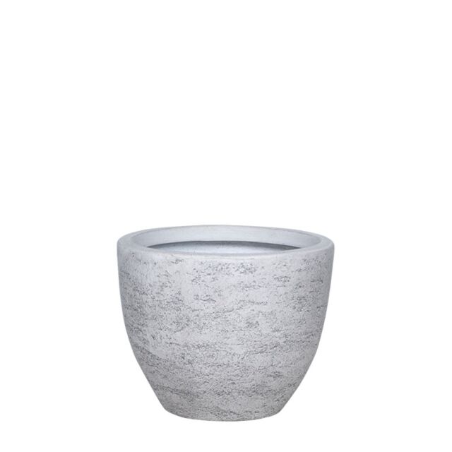 ΓΛΑΣΤΡΑ FIBERCLAY SMALL ΛΕΥΚΟ ΤΣΙΜΕΝΤΟ ΣΤΡΟΓΓΥΛΟ - Φ30x25cm