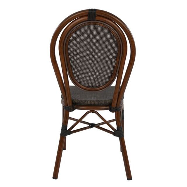 ΚΑΡΕΚΛΑ ΑΛΟΥΜΙΝΙΟΥ BAMBOO ΚΑΦΕ ΜΕ TEXTLINE 40,5x56,5x89,5 εκ. 