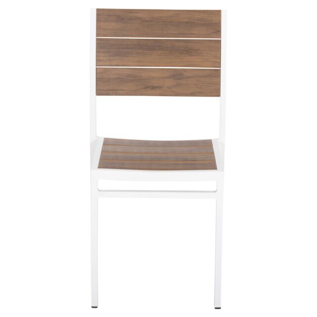 ΚΑΡΕΚΛΑ ΑΛΟΥΜΙΝΙΟΥ ΛΕΥΚΗ ΜΕ POLYWOOD 46x52x86Υεκ.
