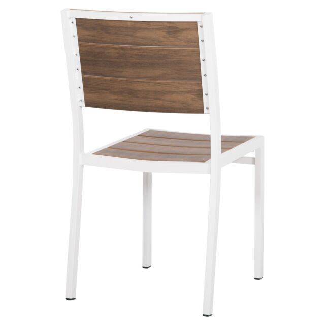 ΚΑΡΕΚΛΑ ΑΛΟΥΜΙΝΙΟΥ ΛΕΥΚΗ ΜΕ POLYWOOD 46x52x86Υεκ.