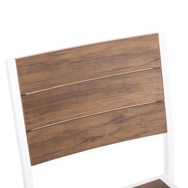ΚΑΡΕΚΛΑ ΑΛΟΥΜΙΝΙΟΥ ΛΕΥΚΗ ΜΕ POLYWOOD 46x52x86Υεκ.