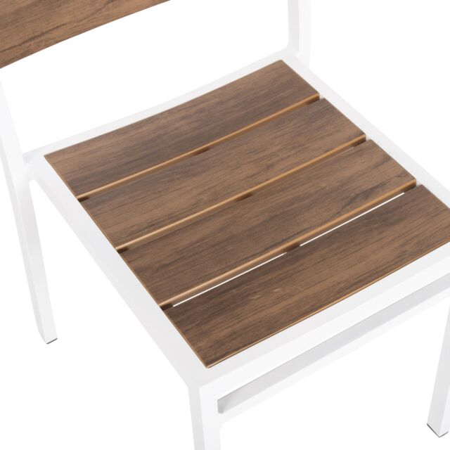 ΚΑΡΕΚΛΑ ΑΛΟΥΜΙΝΙΟΥ ΛΕΥΚΗ ΜΕ POLYWOOD 46x52x86Υεκ.