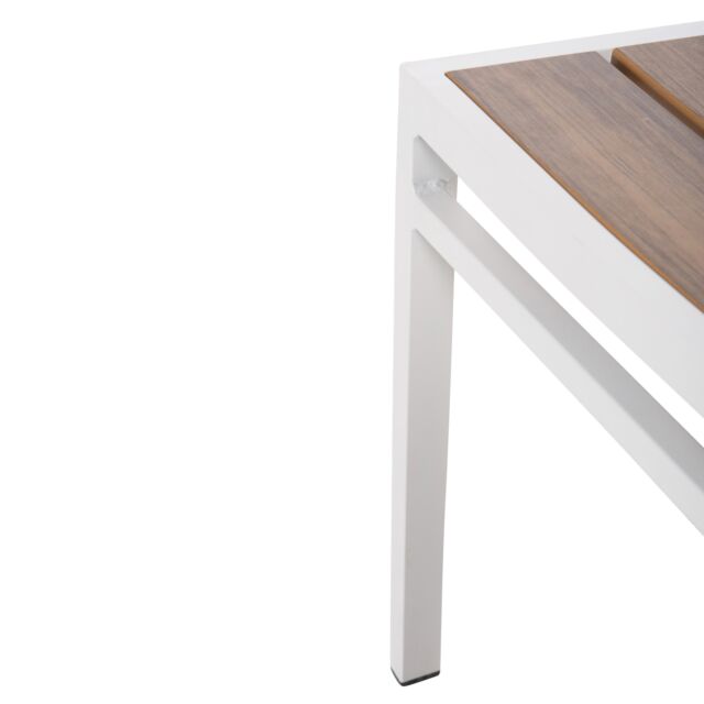ΚΑΡΕΚΛΑ ΑΛΟΥΜΙΝΙΟΥ ΛΕΥΚΗ ΜΕ POLYWOOD 46x52x86Υεκ.