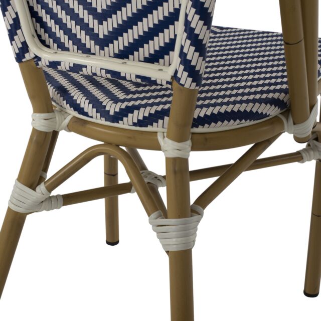 ΚΑΡΕΚΛΑ BAMBOO LOOK ΜΠΛΕ-ΛΕΥΚΟ 46x56x88Y εκ.