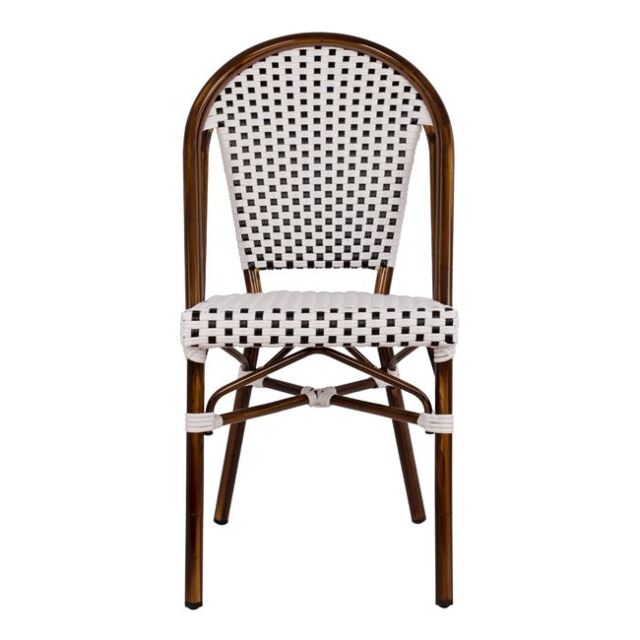 ΚΑΡΕΚΛΑ ΑΛΟΥΜΙΝΙΟΥ BAMBOO ΜΕ ΛΕΥΚΟ ΜΑΥΡΟ 45x54x90Υεκ.