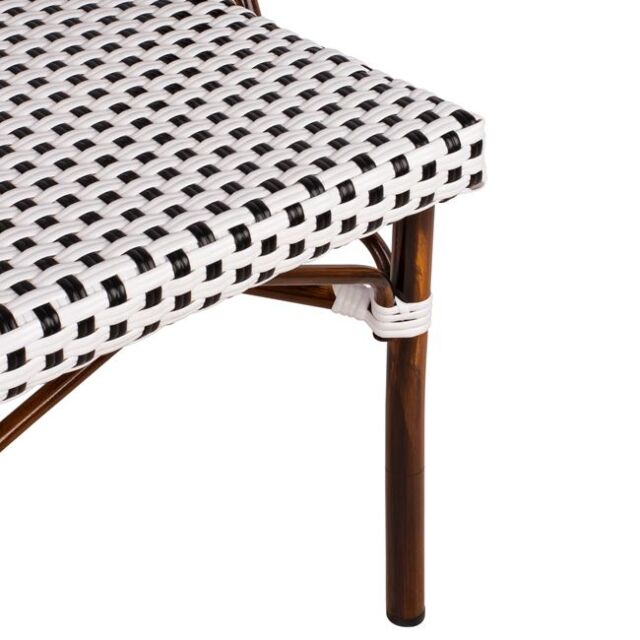 ΚΑΡΕΚΛΑ ΑΛΟΥΜΙΝΙΟΥ BAMBOO ΜΕ ΛΕΥΚΟ ΜΑΥΡΟ 45x54x90Υεκ.
