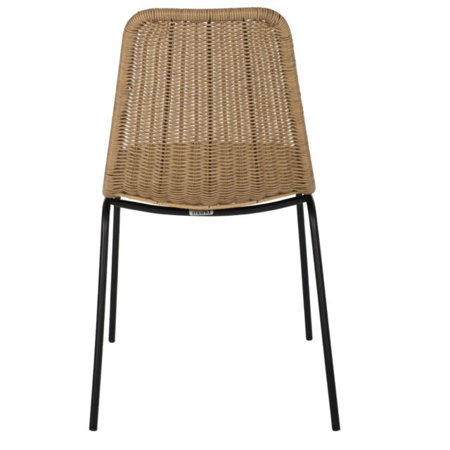 ΚΑΡΕΚΛΑ ΕΠΑΓΓΕΛΜΑΤΙΚΗ ΜΕΤΑΛΛΟ ΜΑΥΡΟ ΜΕ RATTAN ΦΥΣΙΚΟ 43.5x63x82Υεκ.