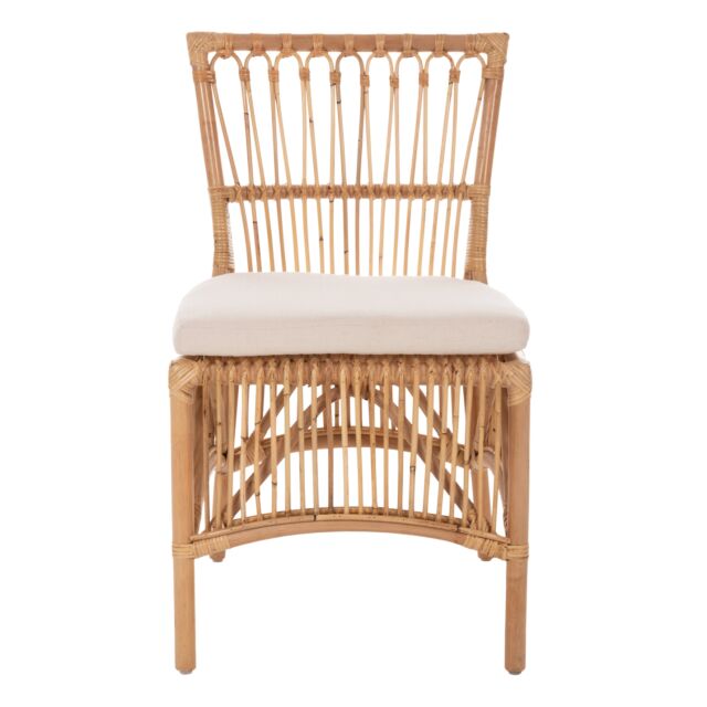 ΚΑΡΕΚΛΑ RATTAN ΣΕ ΦΥΣΙΚΟ-ΜΑΞΙΛΑΡΙ ΣΕ ΛΕΥΚΟ 53x58x91Υεκ.