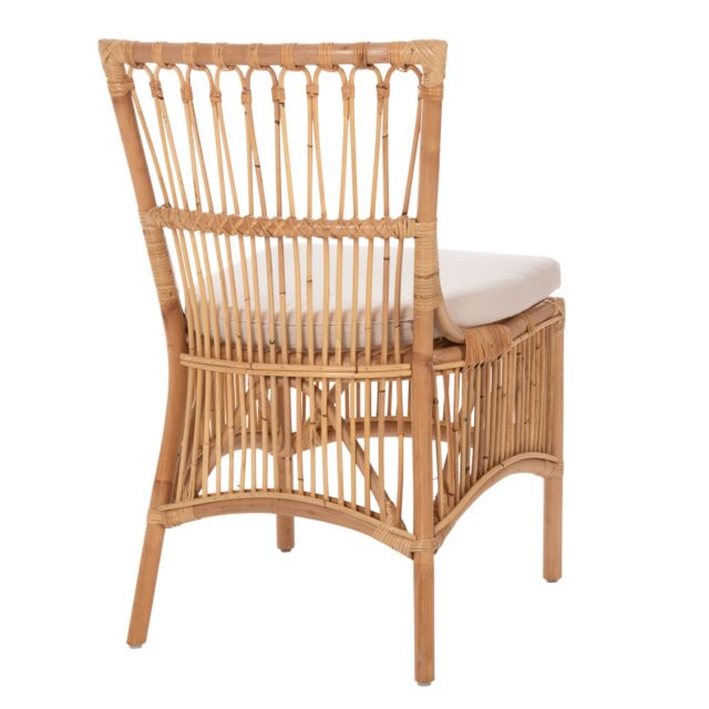 ΚΑΡΕΚΛΑ RATTAN ΣΕ ΦΥΣΙΚΟ-ΜΑΞΙΛΑΡΙ ΣΕ ΛΕΥΚΟ 53x58x91Υεκ.