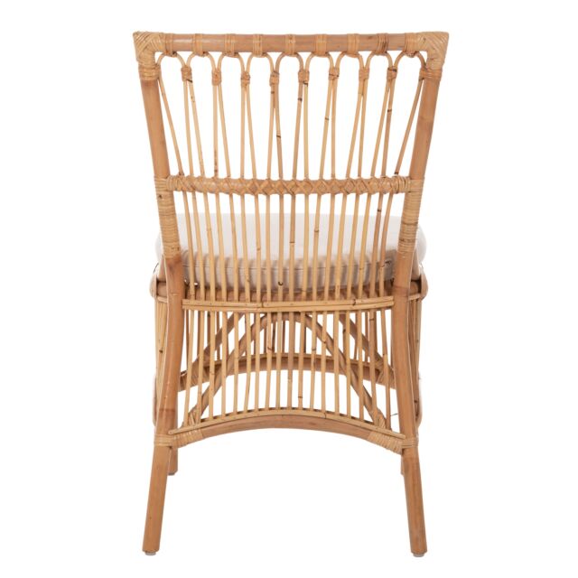 ΚΑΡΕΚΛΑ RATTAN ΣΕ ΦΥΣΙΚΟ-ΜΑΞΙΛΑΡΙ ΣΕ ΛΕΥΚΟ 53x58x91Υεκ.