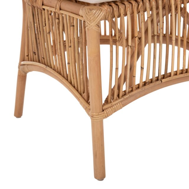 ΚΑΡΕΚΛΑ RATTAN ΣΕ ΦΥΣΙΚΟ-ΜΑΞΙΛΑΡΙ ΣΕ ΛΕΥΚΟ 53x58x91Υεκ.