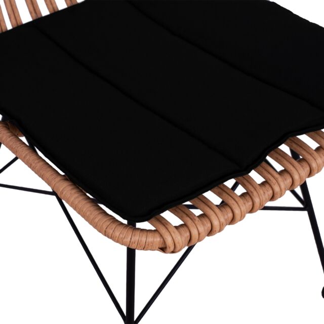 ΚΑΡΕΚΛΑ ΜΕΤΑΛΛΙΚΗ ΜΕ ΜΑΞΙΛΑΡΙ ΜΕ WICKER ΜΠΕΖ 47x58x84,5Υ εκ.