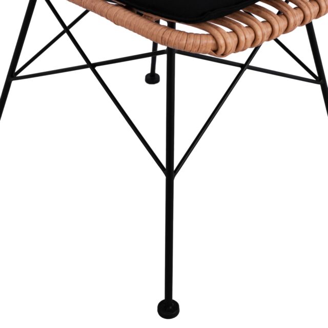 ΚΑΡΕΚΛΑ ΜΕΤΑΛΛΙΚΗ ΜΕ ΜΑΞΙΛΑΡΙ ΜΕ WICKER ΜΠΕΖ 47x58x84,5Υ εκ.
