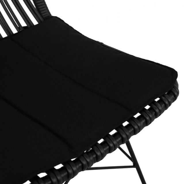 ΚΑΡΕΚΛΑ ΜΕΤΑΛΛΙΚΗ ΜΕ ΜΑΞΙΛΑΡΙ ΜΕ WICKER ΜΑΥΡΟ 48x60x83,5Υ εκ