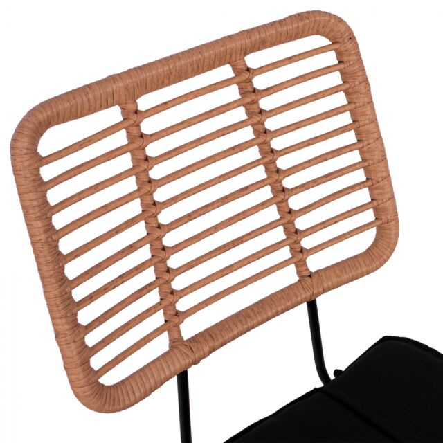 ΚΑΡΕΚΛΑ ΜΕΤΑΛΛΙΚΗ ΜΕ ΜΑΞΙΛΑΡΙ ΜΕ WICKER ΣΕ ΜΠΕΖ ΑΠΟΧΡΩΣΗ 46,5x55x86 εκ.