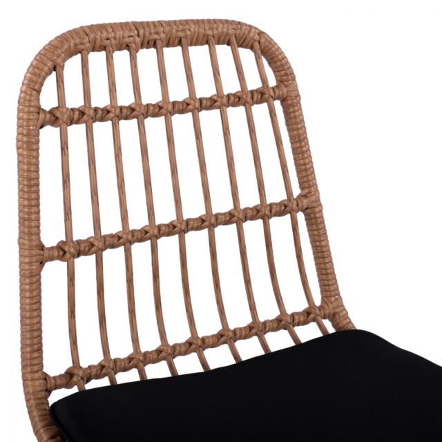 ΚΑΡΕΚΛΑ ΜΕΤΑΛΛΙΚΗ ΜΕ ΜΑΞΙΛΑΡΙ ΜΕ WICKER ΜΠΕΖ 47Χ50Χ85Υ εκ.