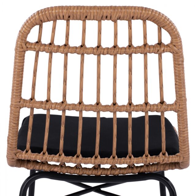 ΚΑΡΕΚΛΑ ΜΕΤΑΛΛΙΚΗ ΜΕ ΜΑΞΙΛΑΡΙ ΜΕ WICKER ΜΠΕΖ 47Χ50Χ85Υ εκ.