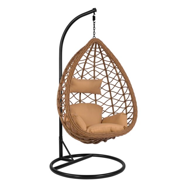 ΚΡΕΜΑΣΤΗ ΠΟΛΥΘΡΟΝΑ ΦΩΛΙΑ ΜΕ ΜΠΕΖ WICKER & ΜΑΞΙΛΑΡΙΑ Φ95Χ195Υ εκ.