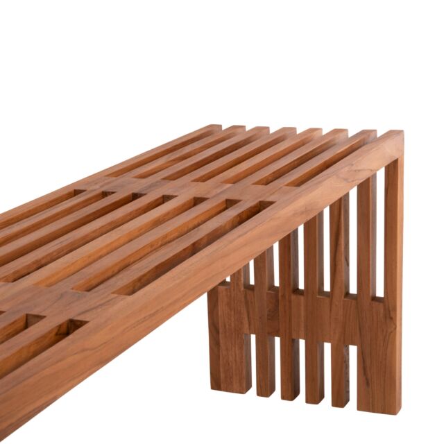 ΠΑΓΚΑΚΙ ΜΑΣΙΦ ΞΥΛΟ TEAK ΣΕ ΦΥΣΙΚΟ 139,5x34,5x48,5Υεκ.