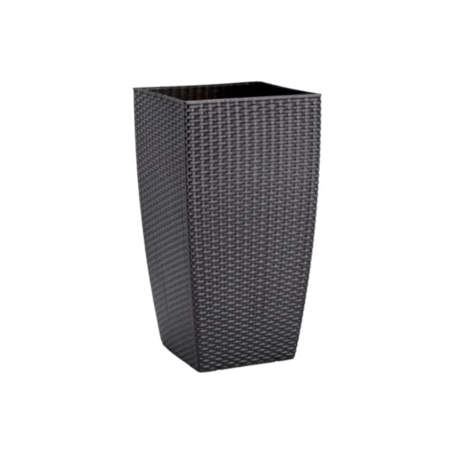 Γλάστρα Natura 27X27X49.5 metal anthracite