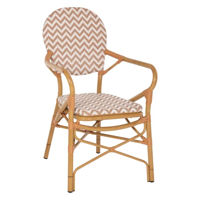 ΠΟΛΥΘΡΟΝΑ ΑΛΟΥΜΙΝΙΟΥ BAMBOO LOOK ΦΥΣΙΚΟ - ΛΕΥΚΟ 55x58x95Yεκ.