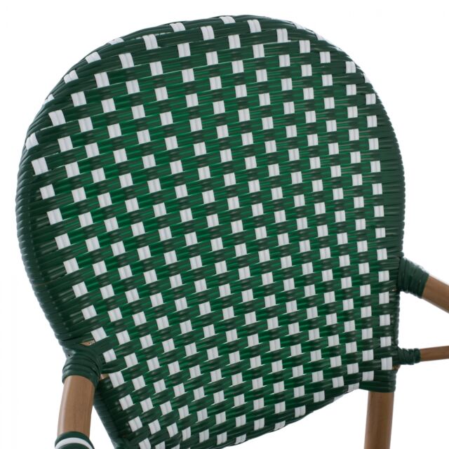 ΠΟΛΥΘΡΟΝΑ ΑΛΟΥΜΙΝΙΟΥ BAMBOO LOOK ΜΕ WICKER ΛΕΥΚΟ ΠΡΑΣΙΝΟ 56x59x98 εκ.
