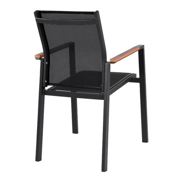 ΠΟΛΥΘΡΟΝΑ ΑΛΟΥΜΙΝΙΟΥ ΓΚΡΙ ΜΕ TEΧ/NE ΜΑΥΡΟ & POLYWOOD 55x60x90Υεκ.