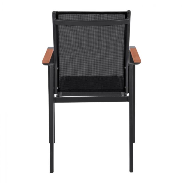 ΠΟΛΥΘΡΟΝΑ ΑΛΟΥΜΙΝΙΟΥ ΓΚΡΙ ΜΕ TEΧ/NE ΜΑΥΡΟ & POLYWOOD 55x60x90Υεκ.