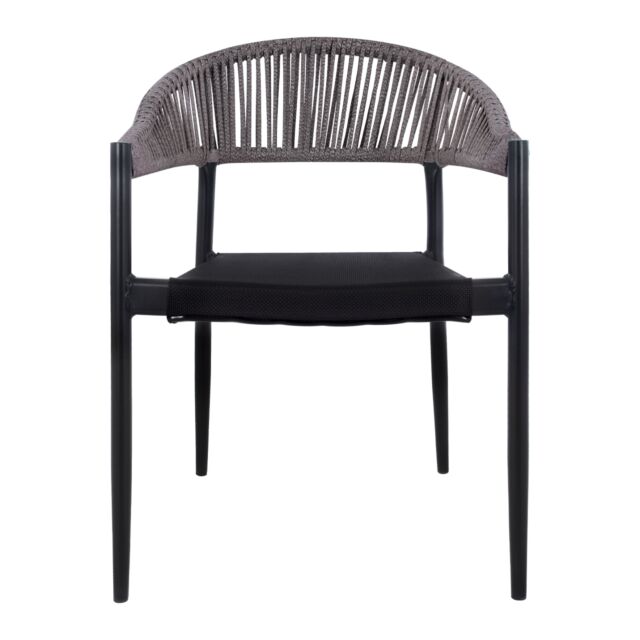 ΠΟΛΥΘΡΟΝΑ ΑΛΟΥΜΙΝΙΟΥ ΓΚΡΙ ΜΕ ROUND WICKER ΑΝΟΙΧΤΟ ΓΚΡΙ 56x55x76Υεκ.