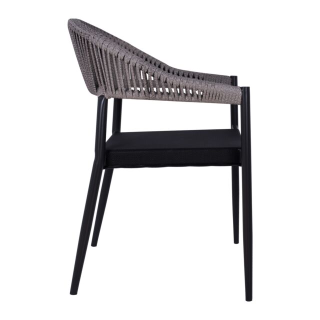 ΠΟΛΥΘΡΟΝΑ ΑΛΟΥΜΙΝΙΟΥ ΓΚΡΙ ΜΕ ROUND WICKER ΑΝΟΙΧΤΟ ΓΚΡΙ 56x55x76Υεκ.