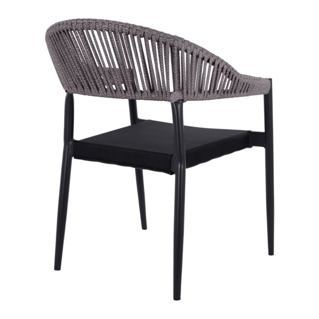 ΠΟΛΥΘΡΟΝΑ ΑΛΟΥΜΙΝΙΟΥ ΓΚΡΙ ΜΕ ROUND WICKER ΑΝΟΙΧΤΟ ΓΚΡΙ 56x55x76Υεκ.
