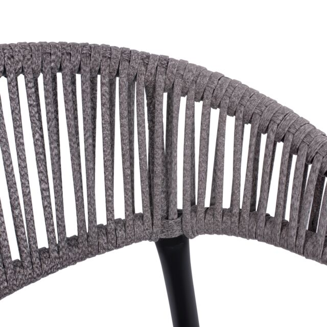 ΠΟΛΥΘΡΟΝΑ ΑΛΟΥΜΙΝΙΟΥ ΓΚΡΙ ΜΕ ROUND WICKER ΑΝΟΙΧΤΟ ΓΚΡΙ 56x55x76Υεκ.