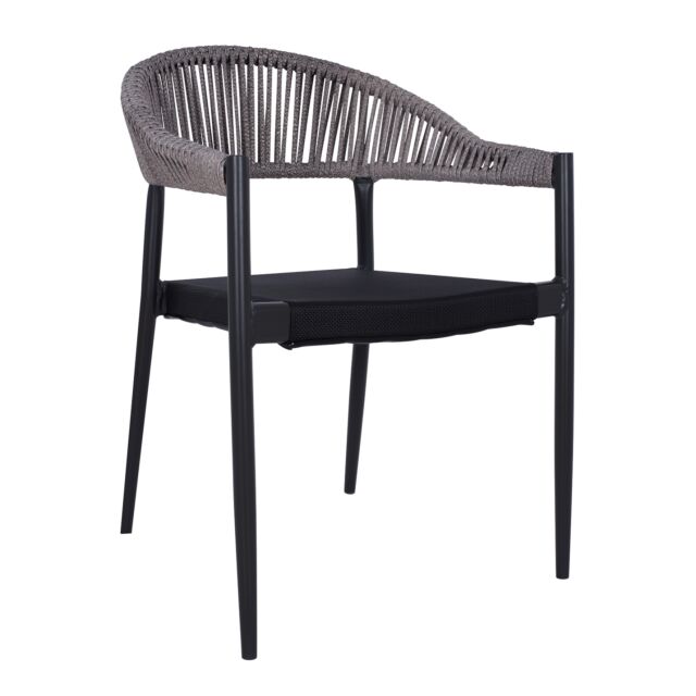 ΠΟΛΥΘΡΟΝΑ ΑΛΟΥΜΙΝΙΟΥ ΓΚΡΙ ΜΕ ROUND WICKER ΑΝΟΙΧΤΟ ΓΚΡΙ 56x55x76Υεκ.