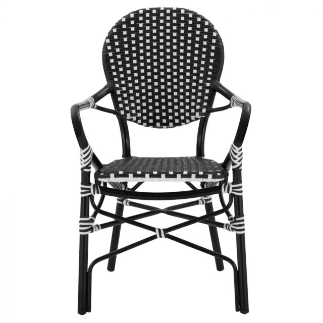 ΠΟΛΥΘΡΟΝΑ ΑΛΟΥΜΙΝΙΟΥ ΜΕ ΜΑΥΡΟ ΛΕΥΚΟ WICKER 56X63X96Y εκ.
