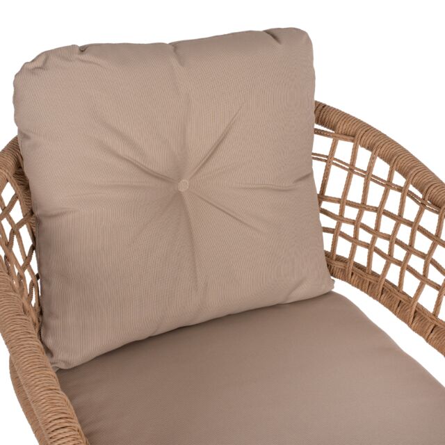 ΠΟΛΥΘΡΟΝΑ ΑΛΟΥΜΙΝΙΟΥ ΜΟΚΑ ΕΠΑΓΓΕΛΜ. RATTAN & ΜΑΞΙΛΑΡΙ ΜΠΕΖ 60x56x84 εκ.