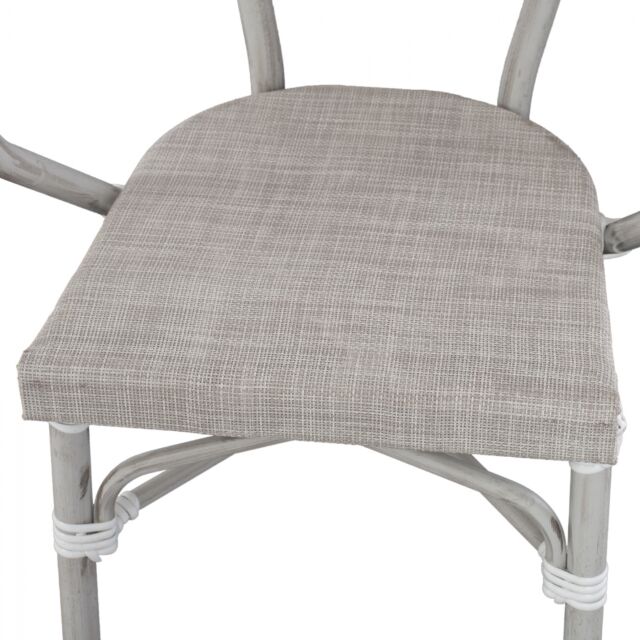 ΠΟΛΥΘΡΟΝΑ ΑΛΟΥΜΙΝΙΟΥ CLAY BAMBOO LOOK ΓΚΡΙ ΠΑΤΙΝΑ ΜΕ TEXTLINE 57x57x83cm