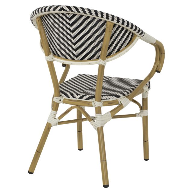 ΠΟΛΥΘΡΟΝΑ BAMBOO LOOK ΜΑΥΡΟ-ΛΕΥΚΟ 59x56x82Yεκ.