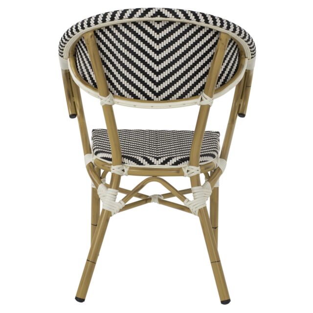 ΠΟΛΥΘΡΟΝΑ BAMBOO LOOK ΜΑΥΡΟ-ΛΕΥΚΟ 59x56x82Yεκ.