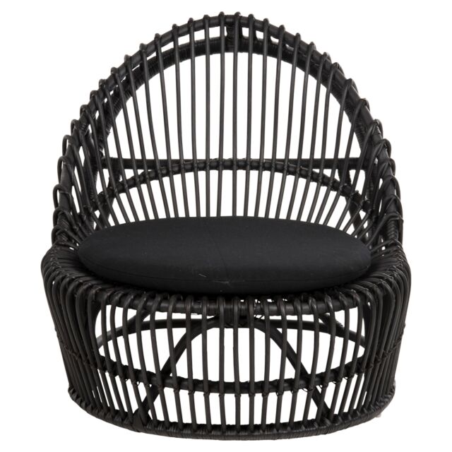 ΠΟΛΥΘΡΟΝΑ ΦΥΣΙΚΟ RATTAN ΜΕ ΜΑΞΙΛΑΡΙ-ΜΑΥΡΟ 80x97x85Υεκ.