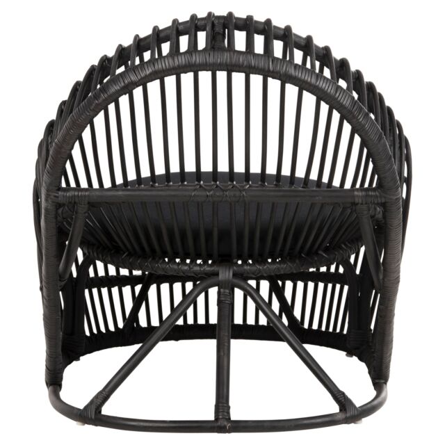 ΠΟΛΥΘΡΟΝΑ ΦΥΣΙΚΟ RATTAN ΜΕ ΜΑΞΙΛΑΡΙ-ΜΑΥΡΟ 80x97x85Υεκ.