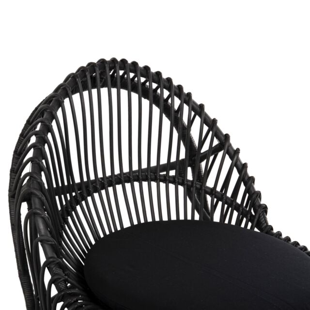 ΠΟΛΥΘΡΟΝΑ ΦΥΣΙΚΟ RATTAN ΜΕ ΜΑΞΙΛΑΡΙ-ΜΑΥΡΟ 80x97x85Υεκ.