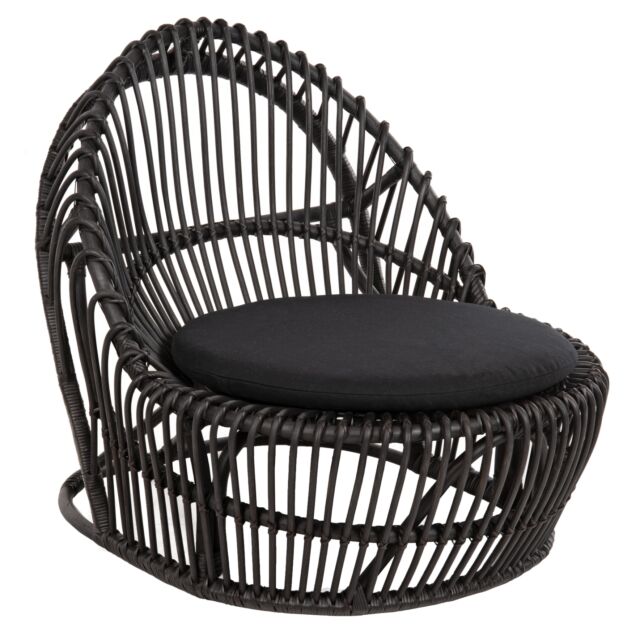 ΠΟΛΥΘΡΟΝΑ ΦΥΣΙΚΟ RATTAN ΜΕ ΜΑΞΙΛΑΡΙ-ΜΑΥΡΟ 80x97x85Υεκ.