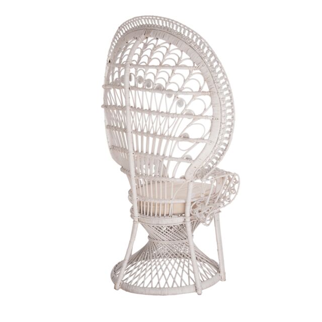 ΠΟΛΥΘΡΟΝΑ RATTAN ΣΕ ΛΕΥΚΟ-ΜΑΞΙΛΑΡΙ ΛΕΥΚΟ 114x72x150Yεκ.