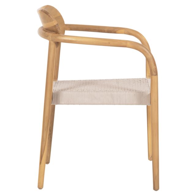 ΠΟΛΥΘΡΟΝΑ ΞΥΛΟ TEAK ΦΥΣΙΚΟ & ΜΠΕΖ ΣΧΟΙΝΙ 55x54x80Yεκ.