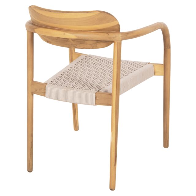 ΠΟΛΥΘΡΟΝΑ ΞΥΛΟ TEAK ΦΥΣΙΚΟ & ΜΠΕΖ ΣΧΟΙΝΙ 55x54x80Yεκ.