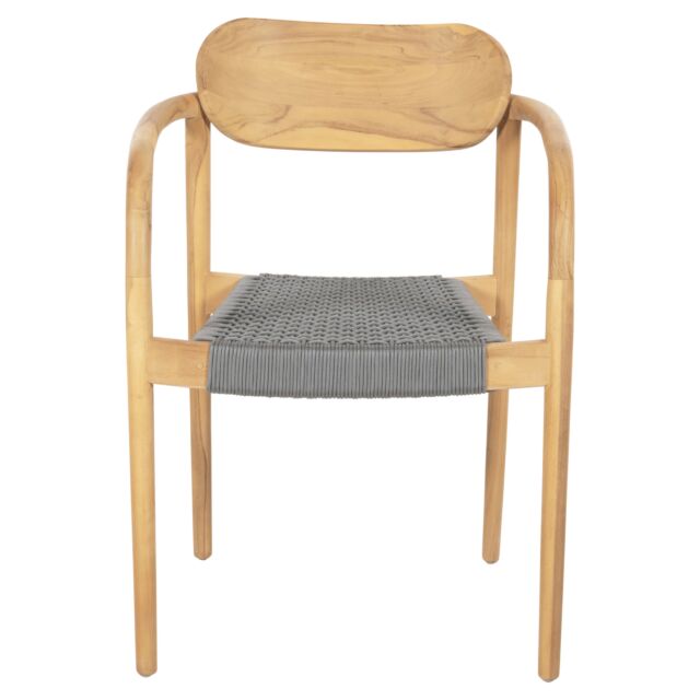 ΠΟΛΥΘΡΟΝΑ ΞΥΛΟ TEAK ΦΥΣΙΚΟ & ΓΚΡΙ ΣΧΟΙΝΙ 55x54x80Yεκ.