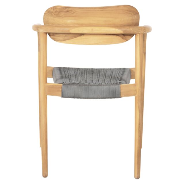 ΠΟΛΥΘΡΟΝΑ ΞΥΛΟ TEAK ΦΥΣΙΚΟ & ΓΚΡΙ ΣΧΟΙΝΙ 55x54x80Yεκ.