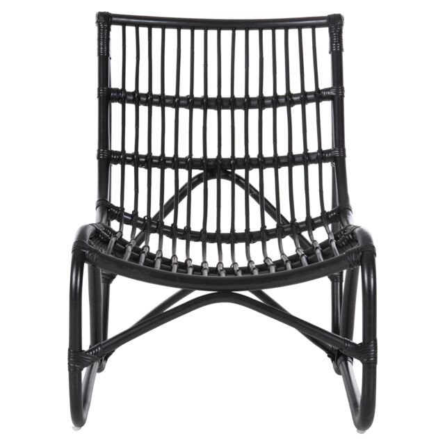 ΠΟΛΥΘΡΟΝΑ ΡΑΒΔΟΙ RATTAN ΣΕ ΜΑΥΡΟ 56,5x73,5x79,5Υ εκ.