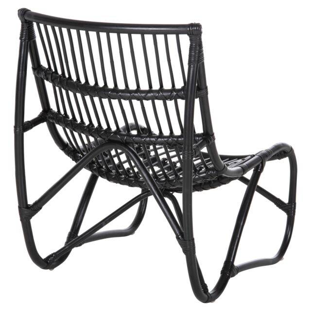 ΠΟΛΥΘΡΟΝΑ ΡΑΒΔΟΙ RATTAN ΣΕ ΜΑΥΡΟ 56,5x73,5x79,5Υ εκ.